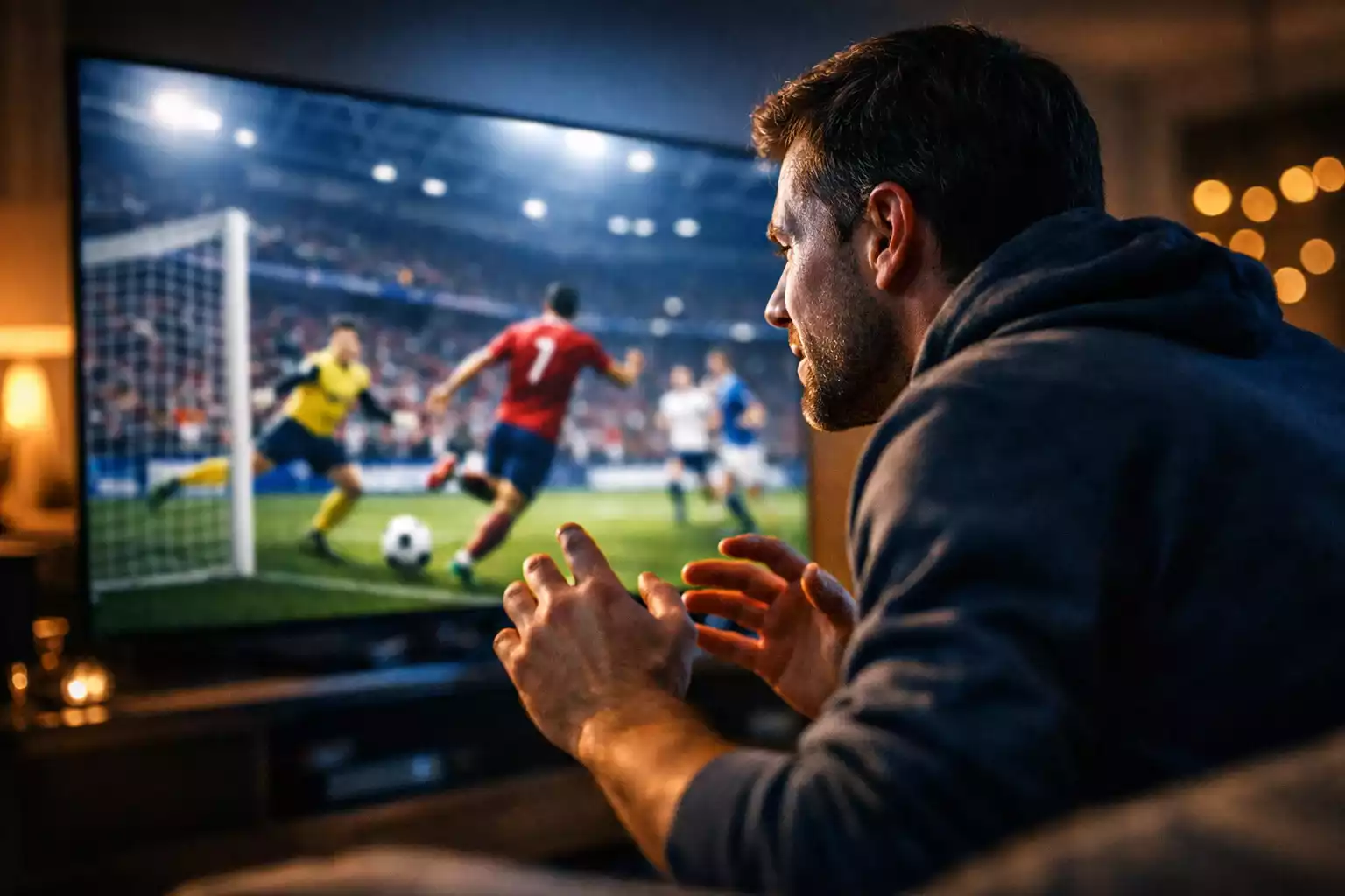 Spændingen ved live betting på fodbold med fokuseret tilskuer
